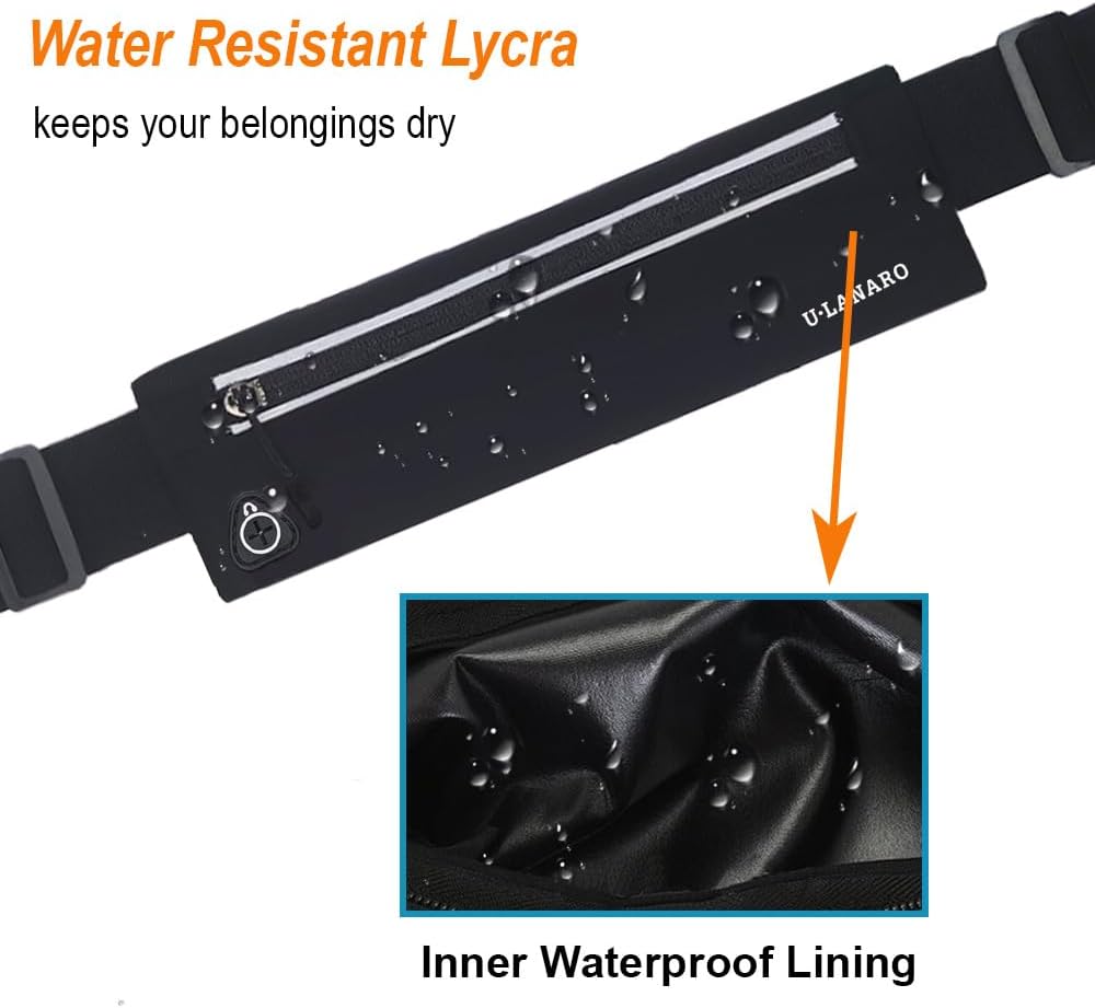 Slim Running Belt Fanny Pack | Phone Holder for Men & Women - Adjustable Waist Pack for Workouts, Fits All Phones