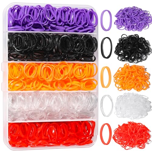 Rubber Bands for Hair, YGDZ 5 Colors 600 PCS Elastic Hair Ties with