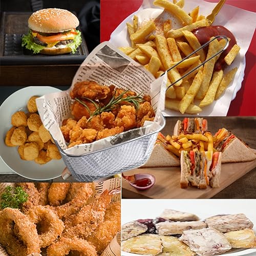 Mini Square Fry Baskets - Stainless Steel Snack Holders (2/4/8/12 PCS)