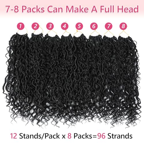 Goddess Faux Locs Crochet Hair 14 Inch - Pre-Looped Boho Synthetic Braids