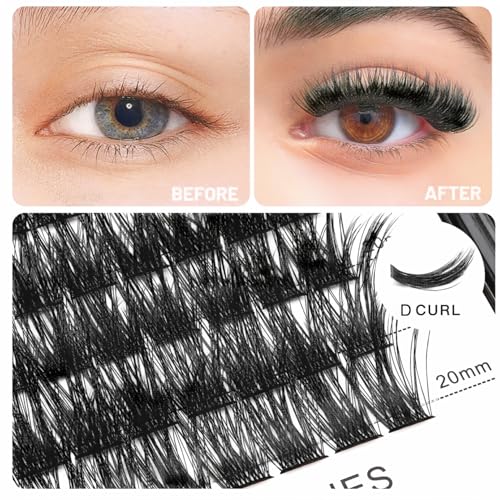 Vayator WS-C#-12mm 120pcs D Curl Individual Cluster Eyelashes