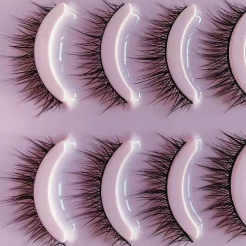 Sunniess Hair BE08black False Eyelashes, Natural Look 8-10mm, Handmade Lightweight Reusable
