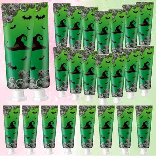 Loopeer 24 Pcs Witch Hand Cream Set - Green Witch Theme Party Favors