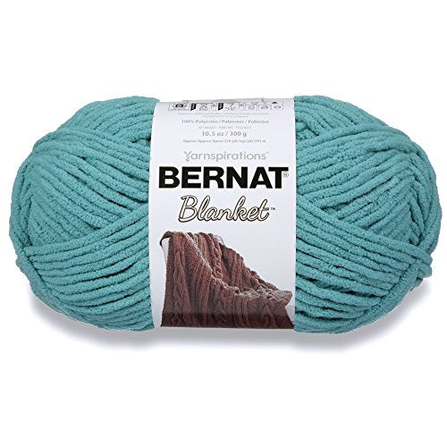Bernat Blanket Yarn - Light Teal, 300g Soft Chenille Yarn