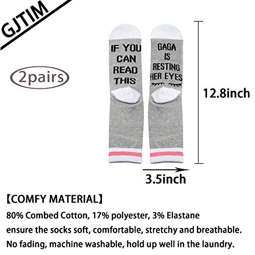 Gaga Resting Eyes Socks 2 Pairs - Gift for Grandma or Mother's Day