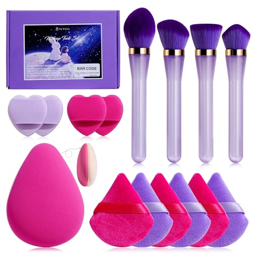 BS-MALL Professional Makeup Brush and Sponge Set - 15 Piece Travel Kit