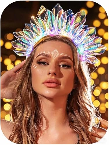EARENT Light Up LED Headband - Neon Glow Hair Accessory for Festivals