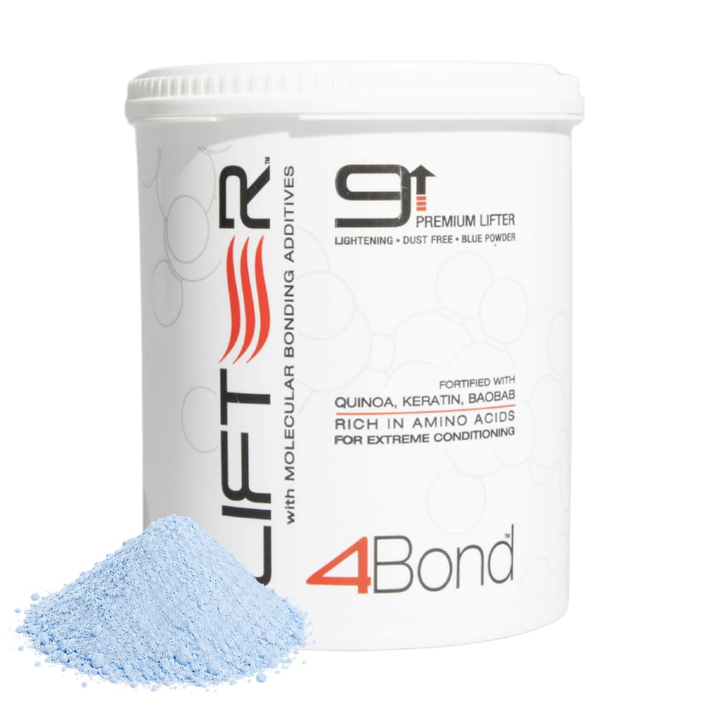 Premium Hair Bleach Powder - Blue Based Lightener for Up to 9 Levels of Lift | Infused with Amino Acids & Proteins | 16 Fl Oz