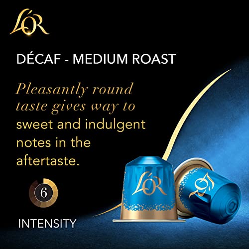 L'OR Decaf Medium Roast Coffee Pods - Compatible with BARISTA System, 30 Capsules