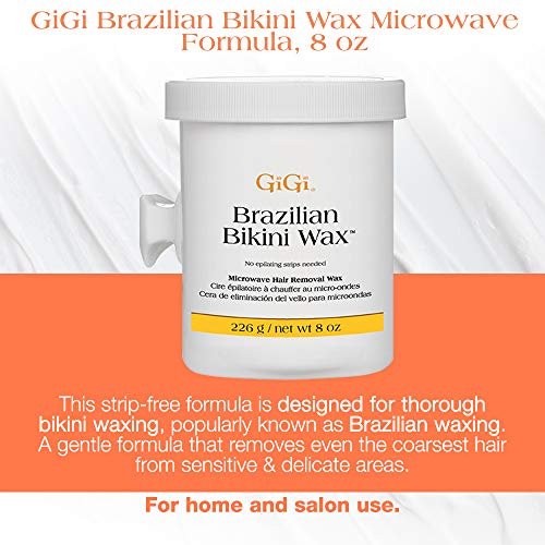 GiGi Brazilian Bikini Wax - 8 oz Microwave Formula for Sensitive Skin