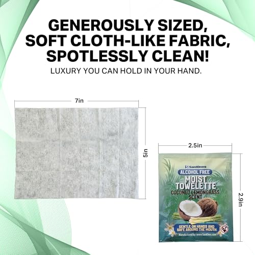 SaniOnes Individually Wrapped Hand Wipes - Alcohol-Free Travel Packets
