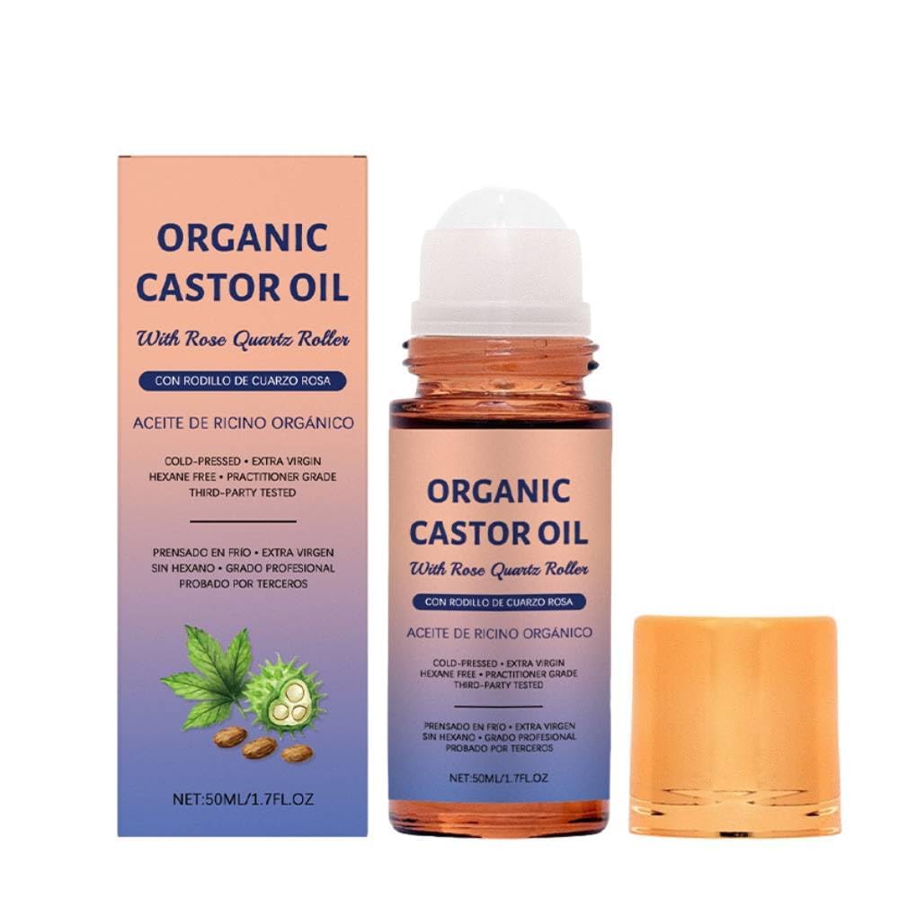 Organic Castor Oil - 100% Cold Pressed Moisturizing Oil for Skin, Brows & Lashes | 1.7oz