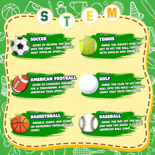 Suyfeifan 6-Pack Sports Themed Bath Bombs for Kids, Organic SPA Gift Set