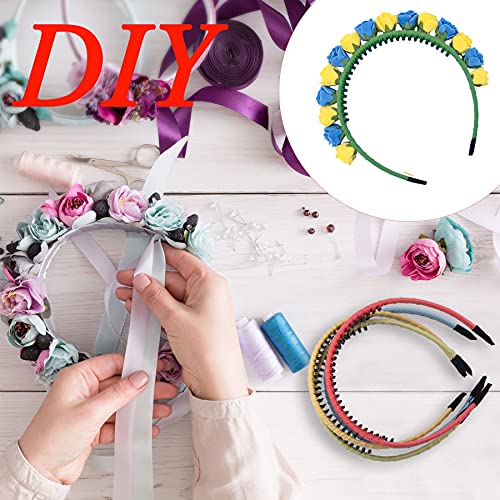 Duufin Colorful Girls Headbands with Teeth Comb - 12 Pack