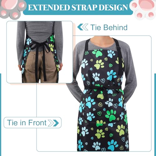 Waterproof Dog Grooming Apron - 2 Pack with Pockets, Adjustable