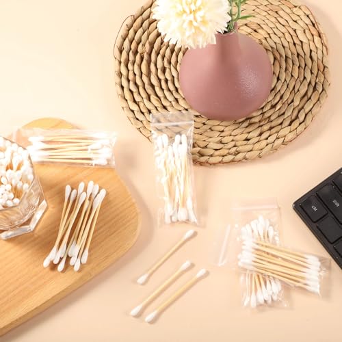 Demissle 300 Pcs Travel Cotton Swabs Individually Wrapped for Personal Care