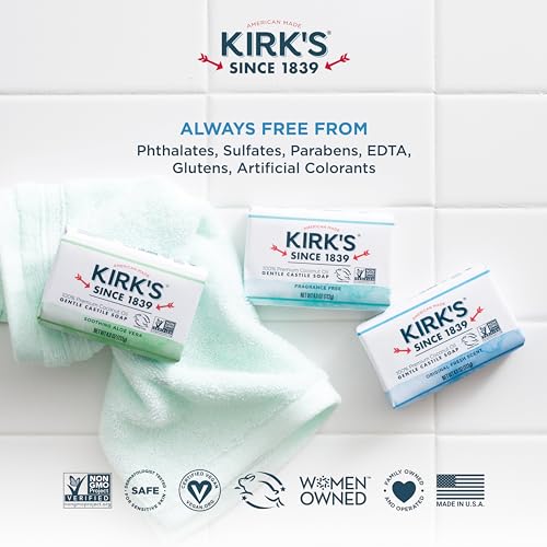 Kirk's Original Coco Castile Soap - Pack of 3, Hypoallergenic