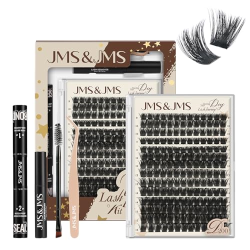 JMS&JMS 200D Lash Clusters Kit - Dramatic Mega Volume Silk Eyelashes