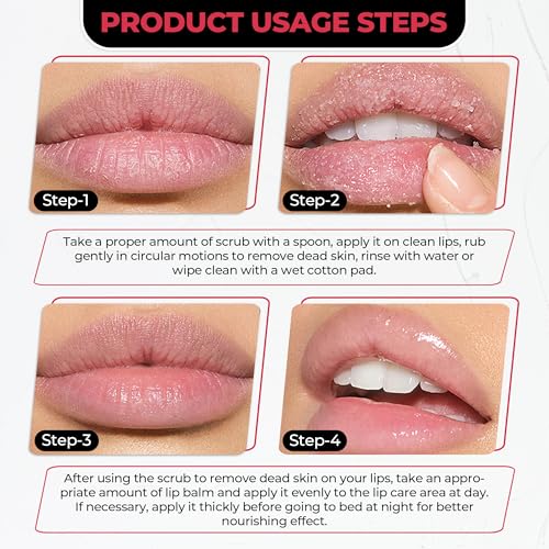 Cyn Care 2-in-1 Lip Care Kit Apple & Peach - Hydrating Exfoliator & Balm for Dry Lips