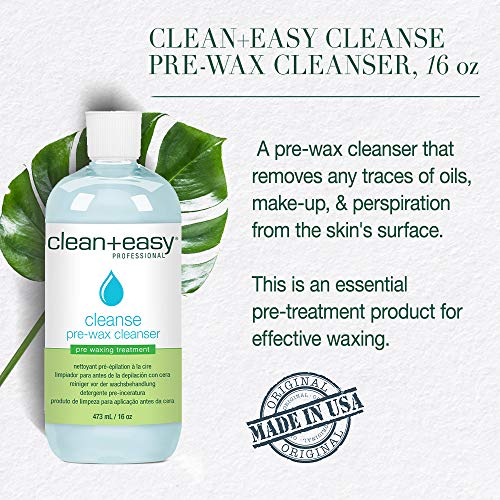 Clean + Easy Pre Wax Cleanser - 16 oz Skin Prep for Hair Removal