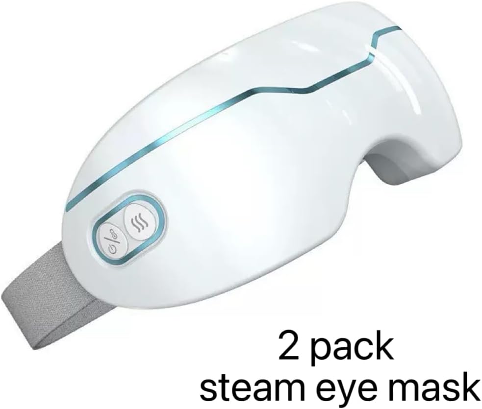 Steam Eye Mask - Adjustable Hot & Cold Therapy for Dark Circles, Puffiness & Dry Eyes | 2-Pack