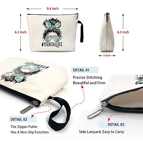 Funny Canvas Tote & Cosmetic Bag Set D - Durable Cotton for Nurses