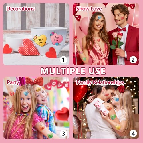 Valentine's Day Temporary Tattoos for Kids & Adults - 140 Designs