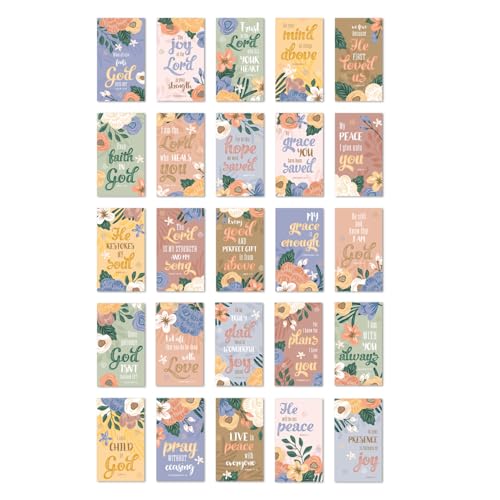 Christian Motivational Mini Quote Cards - 50 Uplifting Designs