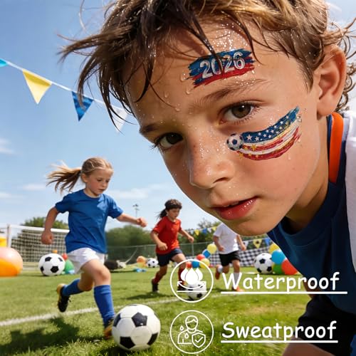 45 Pcs Soccer Temporary Tattoos for Kids & Adults - Waterproof