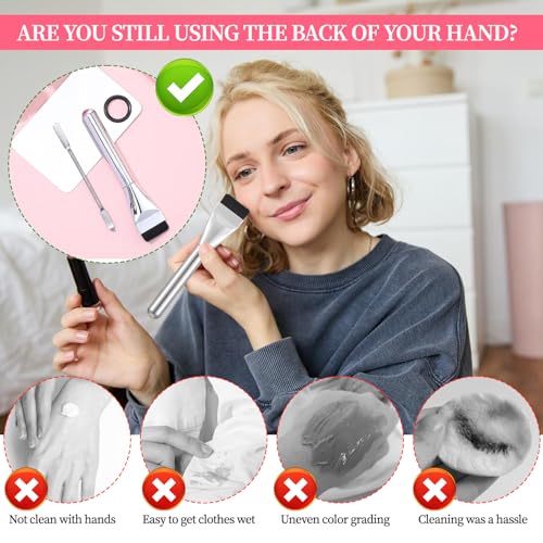 Ouligay Makeup Scraper and Palette Set - 3 Pcs Stainless Steel Tools