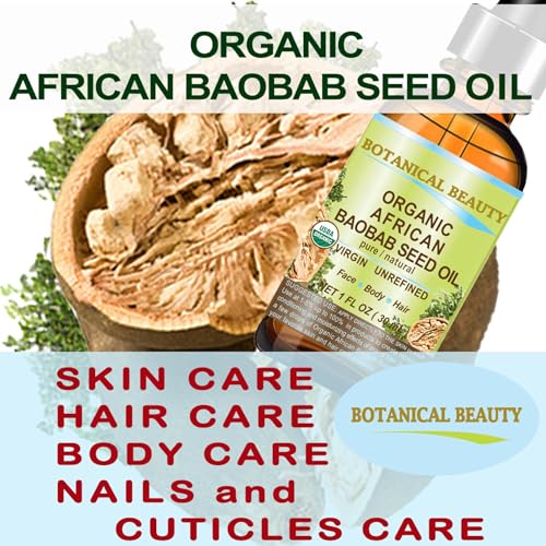 Organic Baobab Seed Oil - 100% Pure Cold-Pressed Skin & Hair Moisturizer, 15ml
