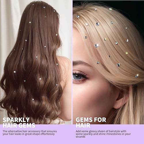 Teenitor Self-Adhesive Face Gems - 650PCS Rhinestone Stickers for Makeup