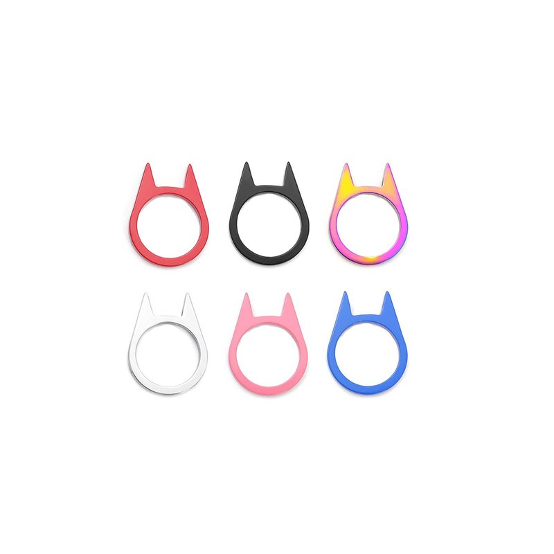 Ailiessy Cat Rings Set for Women Funny Finger Rings Stainless Steel Cat Kitty Ring Minimalist Kitten Animal Jewelry Gifts 6Pcs/Set (8)