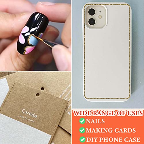 WENJLYJ A 2Pcs Gold Silver Chrome Nail Powder Set - Holographic Mirror Metallic Glitter for Nails