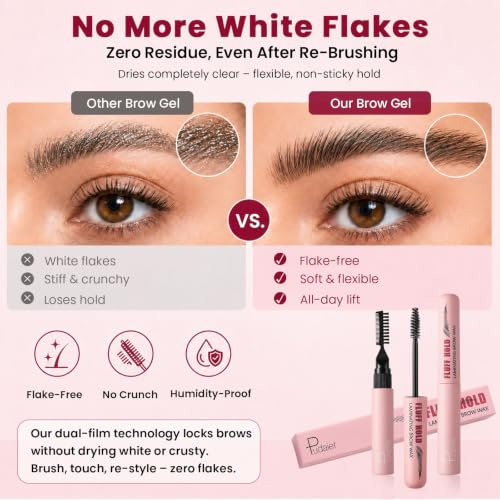 Duoffanny Clear Brow Gel 2-Pack, Dual-Ended Waterproof Eyebrow Sculpting Kit