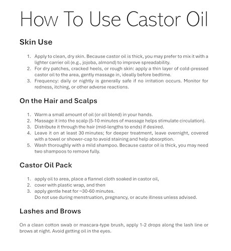 Essentially KateS Organic Castor Oil 16 Fl Oz - Cold Pressed for Skin, Hair & Nails