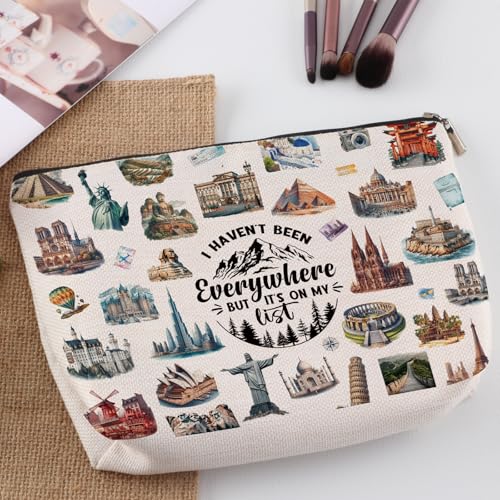 I Haven't Been Everywhere Travel Makeup Bag for Women - Gift for Travelers, Christmas & Birthday