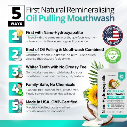 Coconut Mint Nano-Hydroxyapatite Whitening Mouthwash - 8oz