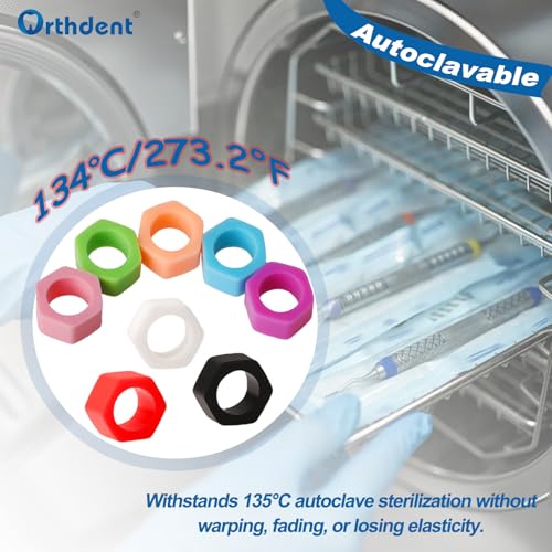 100Pcs Orthodontic Silicone Code Rings - Autoclavable Dental Tools