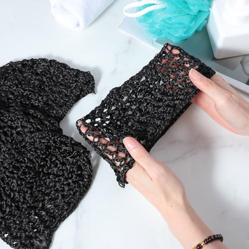 Matwsec 4-Pack Hair Nets for Sleeping Wrap Cap Crochet Mesh Bonnets for Silk Press & Wig Protection