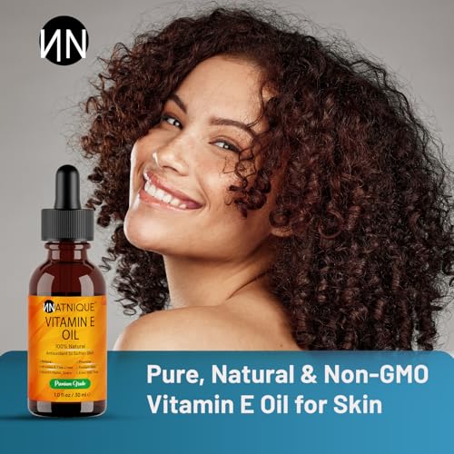 Pure Vitamin E Oil 1 oz - Natural D-Alpha Tocopherol for Skin & Hair