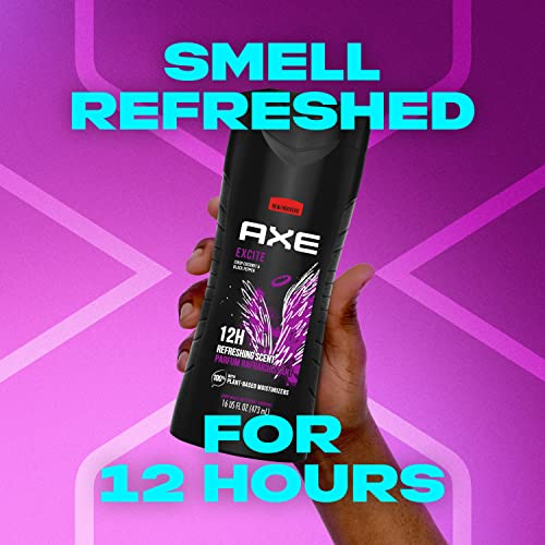 AXE Excite Body Wash 16 oz Pack of 4 | Coconut & Black Pepper
