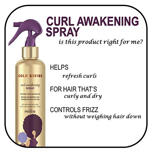 Pantene Gold Series Curl Awakening Spray with Argan Oil - 8.4 Fl Oz
