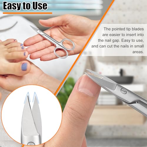 LePinko Heavy-Duty Toenail Scissors with Long Handle and Pointed Tip