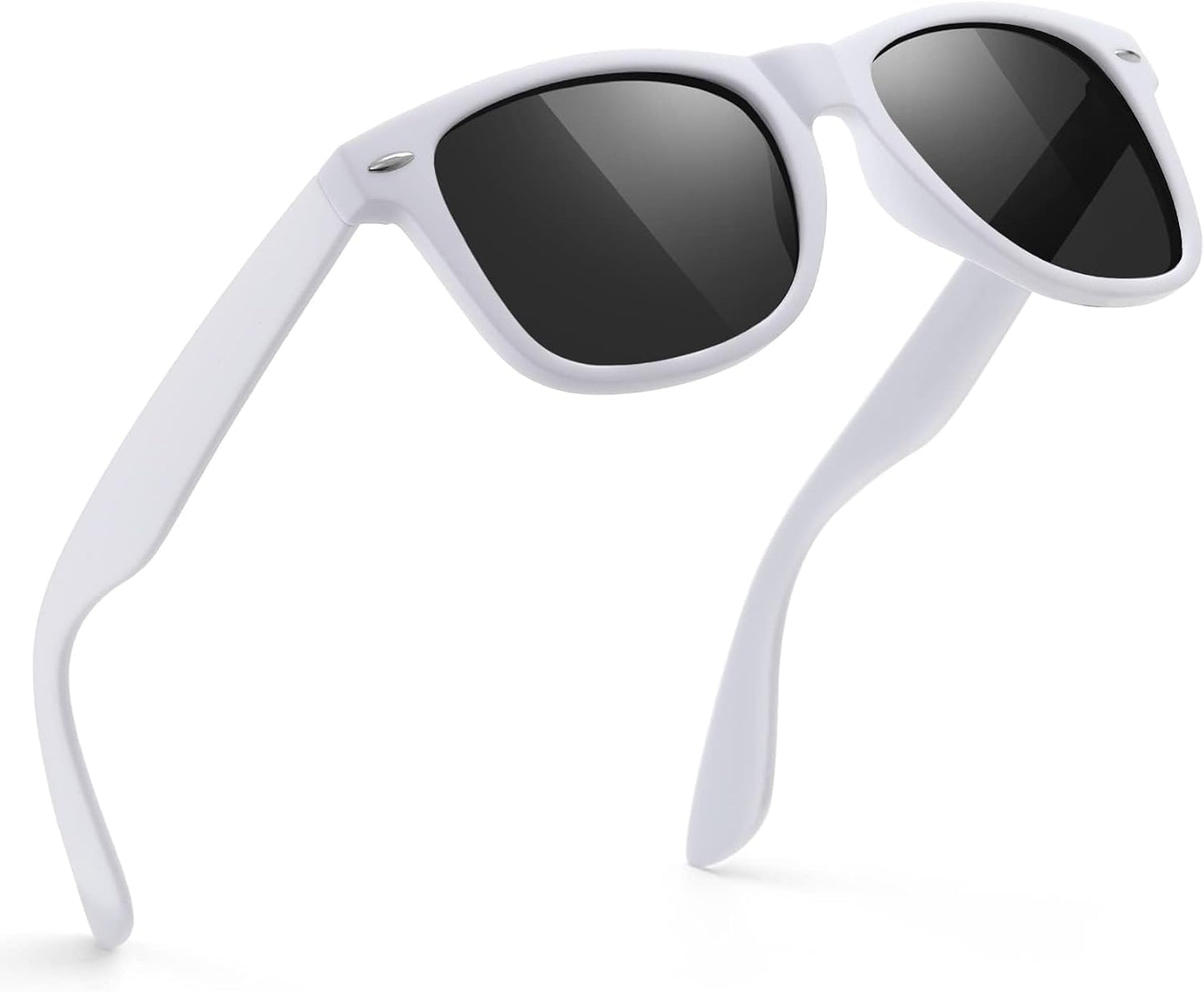 Polarized Sunglasses for Men & Women - Black Retro UV Protection for Driving & Fishing