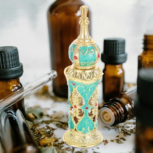 Vintage Middle Eastern Perfume Bottle - 12ml Refillable Glass Container