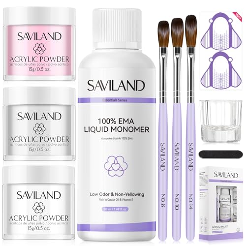SAVILAND Acrylic Nail Kit for Beginners - All-in-One Starter Set