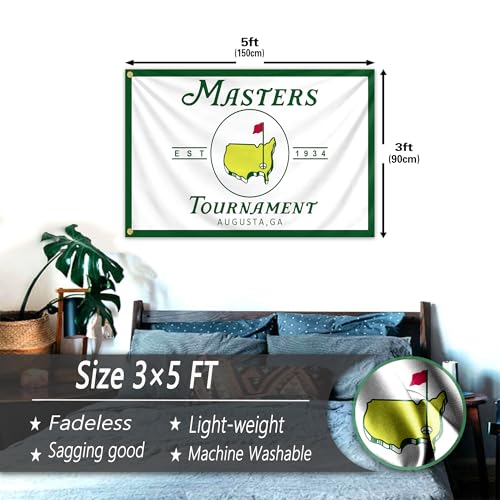 3x5 Ft Double-Sided Golf Flag - Durable Polyester Banner for Room Decor