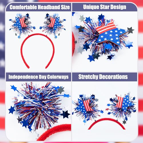 4th of July Headband with USA Flag Design - Patriotic Hair Accessories