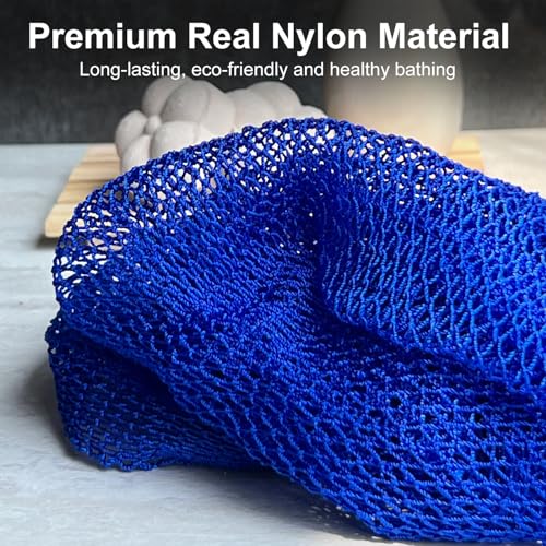 THURLADY African Exfoliating Net Sponge - Long Nylon Scrubber